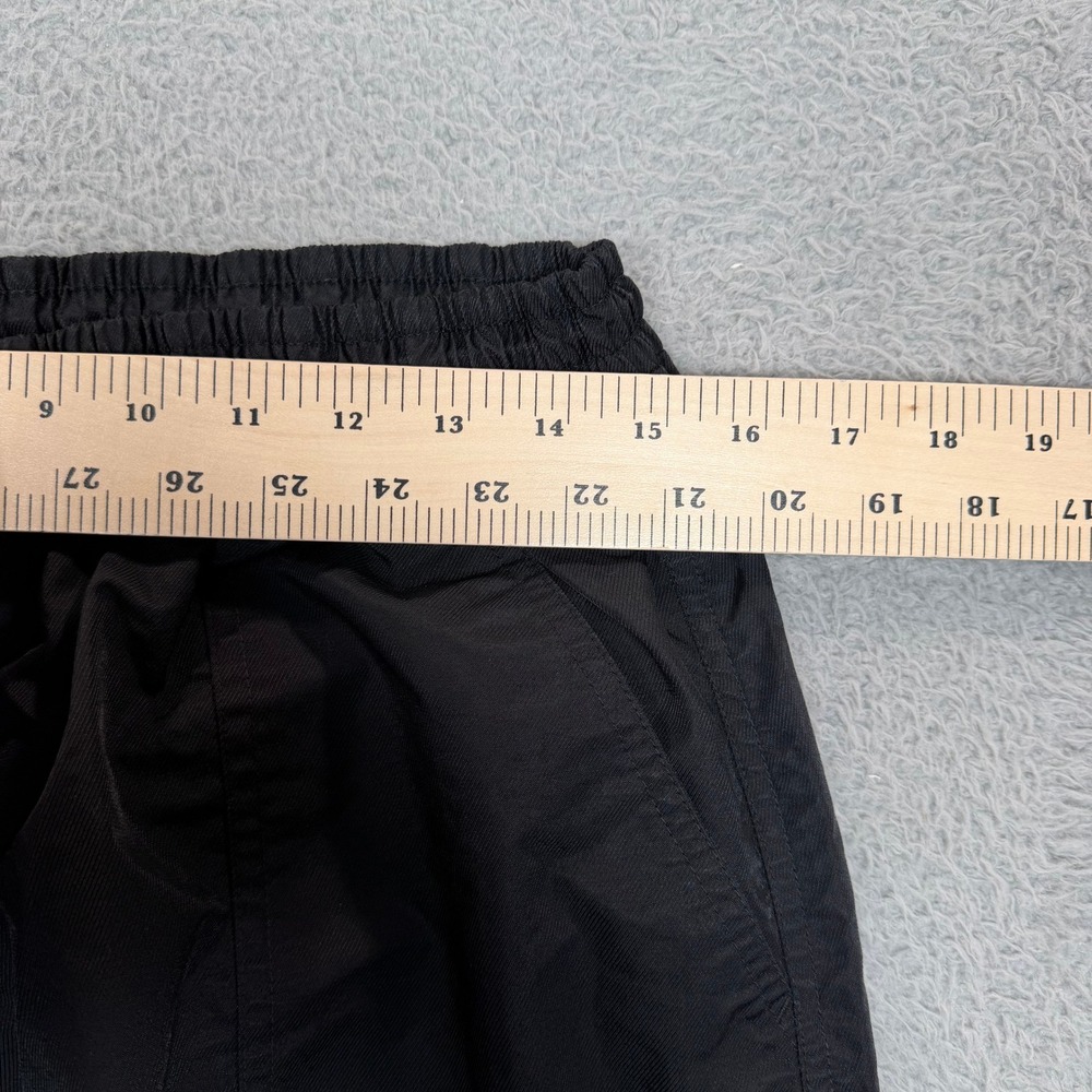 Vintage Adidas Mens XL Black Nylon Cargo Track Pants 3 Stripe Windbreaker 90s - Picture 7 of 10